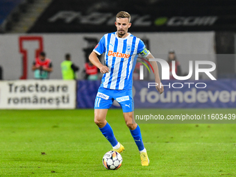 Nicusor Silviu Bancu plays during the match between Universitatea Cluj and Universitatea Craiova at Cluj Arena Stadium in Cluj, Romania, on...