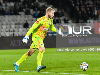 Edvinas Gertmonas is in action during the match between Universitatea Cluj and Universitatea Craiova at Cluj Arena Stadium in Cluj, Romania,...