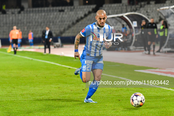 Ionut Alexandru Mitrita is in action during the match between Universitatea Cluj and Universitatea Craiova at Cluj Arena Stadium in Cluj, Ro...