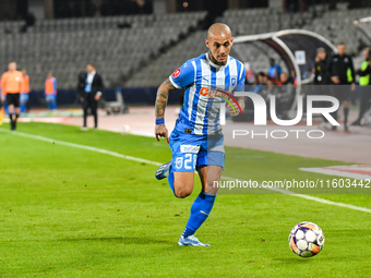 Ionut Alexandru Mitrita is in action during the match between Universitatea Cluj and Universitatea Craiova at Cluj Arena Stadium in Cluj, Ro...