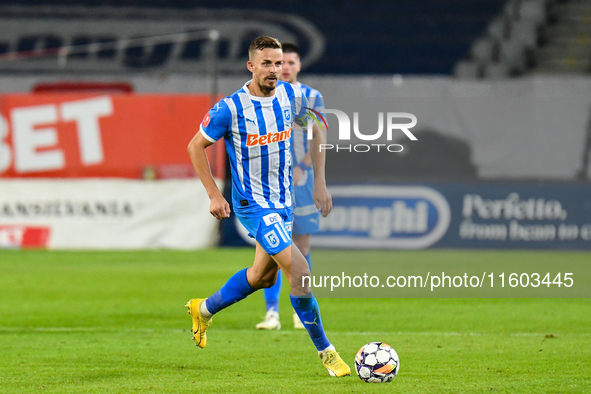 Nicusor Silviu Bancu plays during the match between Universitatea Cluj and Universitatea Craiova at Cluj Arena Stadium in Cluj, Romania, on...