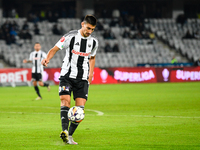 Lucian Iulian Cristea participates in the match between Universitatea Cluj and Universitatea Craiova at Cluj Arena Stadium in Cluj, Romania,...