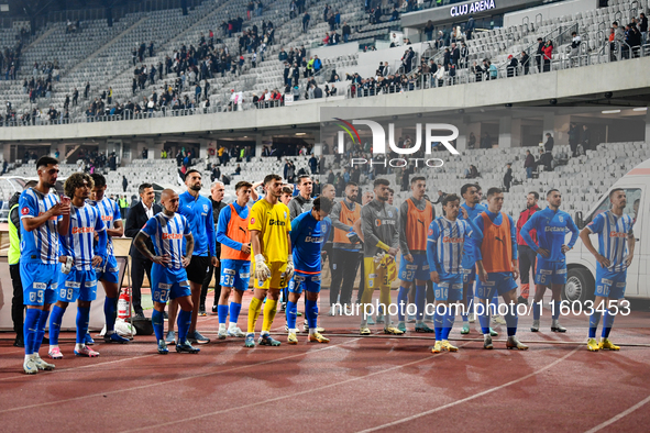 Players of Universitatea Craiova after the match between Universitatea Cluj and Universitatea Craiova in Cluj, Romania, on September 22, 202...