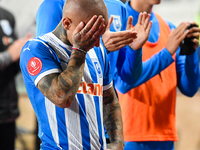 Ionut Alexandru Mitrita reacts during the match between Universitatea Cluj and Universitatea Craiova at Cluj Arena Stadium in Cluj, Romania,...