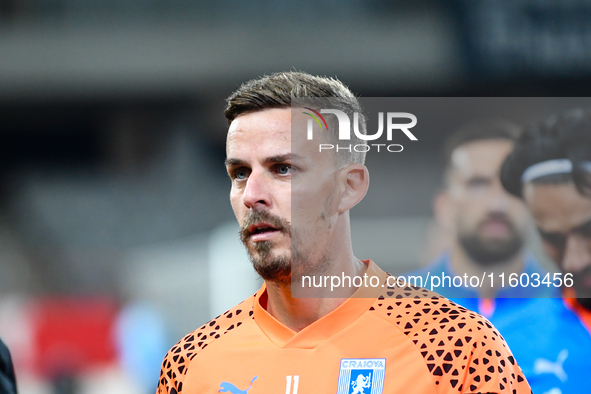 Nicusor Silviu Bancu participates in the match between Universitatea Cluj and Universitatea Craiova at Cluj Arena Stadium in Cluj, Romania,...