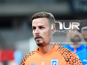 Nicusor Silviu Bancu participates in the match between Universitatea Cluj and Universitatea Craiova at Cluj Arena Stadium in Cluj, Romania,...