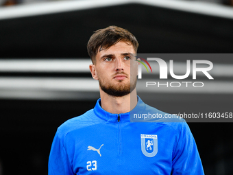 Cristian Mihai CAPATINA participates in the match between Universitatea Cluj and Universitatea Craiova at Cluj Arena Stadium in Cluj, Romani...