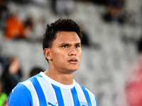 Denil Omar Maldonado Munguia participates in the match between Universitatea Cluj and Universitatea Craiova at Cluj Arena Stadium in Cluj, R...