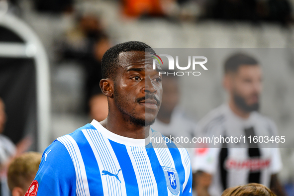 Basilio Ndong OWONO NCHAMA participates in the match between Universitatea Cluj and Universitatea Craiova at Cluj Arena Stadium in Cluj, Rom...