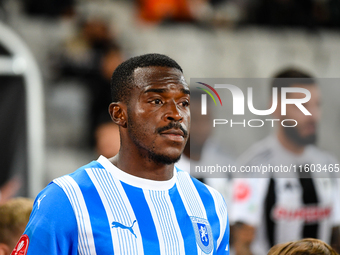 Basilio Ndong OWONO NCHAMA participates in the match between Universitatea Cluj and Universitatea Craiova at Cluj Arena Stadium in Cluj, Rom...