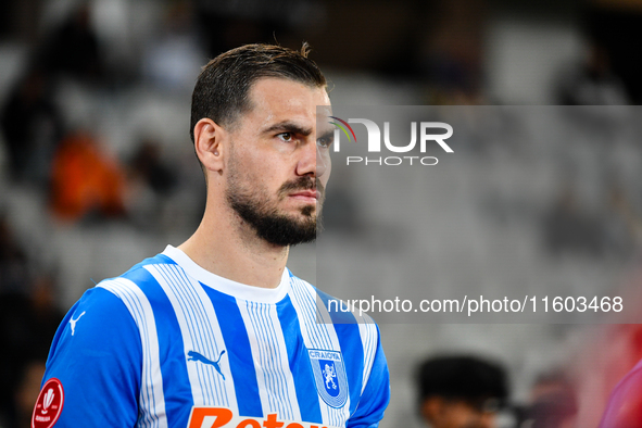 Elvir Koljic participates in the match between Universitatea Cluj and Universitatea Craiova at Cluj Arena Stadium in Cluj, Romania, on Septe...