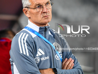 Ioan Ovidiu Sabau participates in the match between Universitatea Cluj and Universitatea Craiova at Cluj Arena Stadium in Cluj, Romania, on...