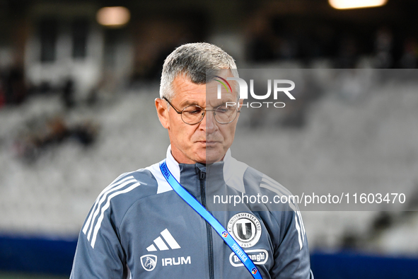 Ioan Ovidiu Sabau participates in the match between Universitatea Cluj and Universitatea Craiova at Cluj Arena Stadium in Cluj, Romania, on...