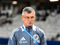 Ioan Ovidiu Sabau participates in the match between Universitatea Cluj and Universitatea Craiova at Cluj Arena Stadium in Cluj, Romania, on...