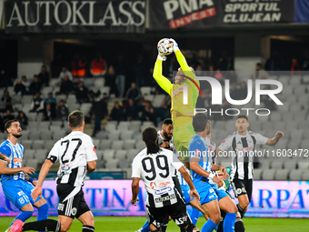 Edvinas Gertmonas is in action during the match between Universitatea Cluj and Universitatea Craiova at Cluj Arena Stadium in Cluj, Romania,...