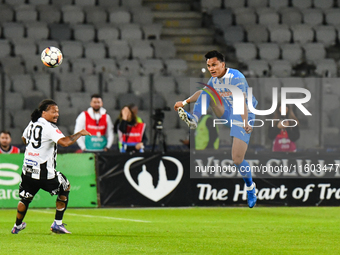 Denil Omar Maldonado Munguia is in action during the match between Universitatea Cluj and Universitatea Craiova at Cluj Arena Stadium in Clu...