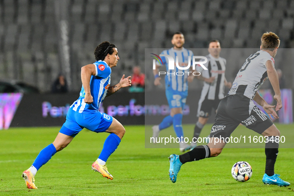 Luis Javier Paradela Diaz plays during the match between Universitatea Cluj and Universitatea Craiova at Cluj Arena Stadium in Cluj, Romania...