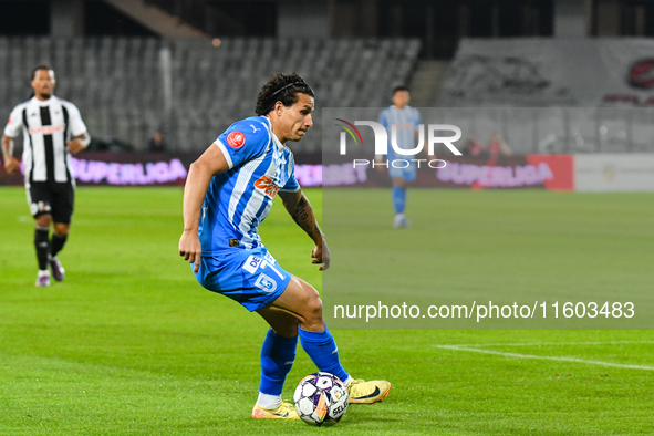 Luis Javier Paradela Diaz plays during the match between Universitatea Cluj and Universitatea Craiova at Cluj Arena Stadium in Cluj, Romania...