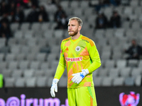 Edvinas Gertmonas participates in the match between Universitatea Cluj and Universitatea Craiova at Cluj Arena Stadium in Cluj, Romania, on...