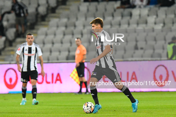 Gabriel Bogdan Simion participates in the match between Universitatea Cluj and Universitatea Craiova at Cluj Arena Stadium in Cluj, Romania,...