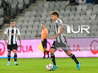 Gabriel Bogdan Simion participates in the match between Universitatea Cluj and Universitatea Craiova at Cluj Arena Stadium in Cluj, Romania,...