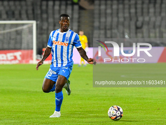 Basilio Ndong OWONO NCHAMA is in action during the match between Universitatea Cluj and Universitatea Craiova at Cluj Arena Stadium in Cluj,...