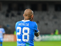 Ionut Alexandru Mitrita reacts during the match between Universitatea Cluj and Universitatea Craiova at Cluj Arena Stadium in Cluj, Romania,...