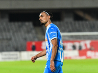 Stefan Baiaram is in action during the match between Universitatea Cluj and Universitatea Craiova at Cluj Arena Stadium in Cluj, Romania, on...