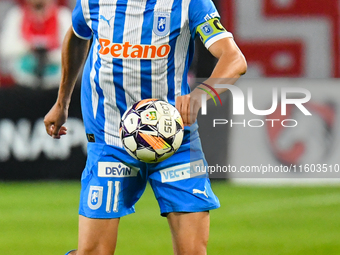 Nicusor Silviu Bancu plays during the match between Universitatea Cluj and Universitatea Craiova at Cluj Arena Stadium in Cluj, Romania, on...