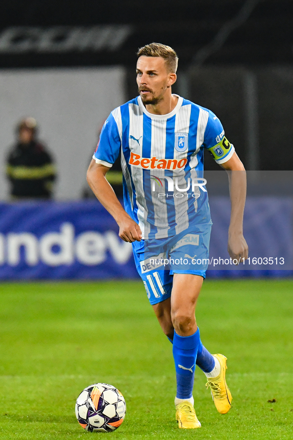 Nicusor Silviu Bancu plays during the match between Universitatea Cluj and Universitatea Craiova at Cluj Arena Stadium in Cluj, Romania, on...