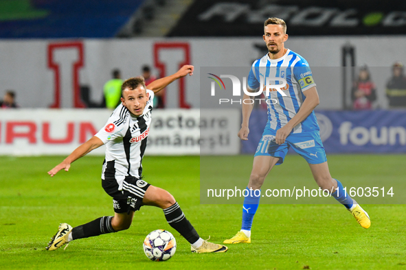 Nicusor Silviu Bancu plays during the match between Universitatea Cluj and Universitatea Craiova at Cluj Arena Stadium in Cluj, Romania, on...