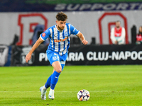 Cristian Mihai Capatina is in action during the match between Universitatea Cluj and Universitatea Craiova at Cluj Arena Stadium in Cluj, Ro...