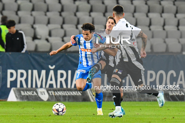 Luis Javier Paradela Diaz plays during the match between Universitatea Cluj and Universitatea Craiova at Cluj Arena Stadium in Cluj, Romania...