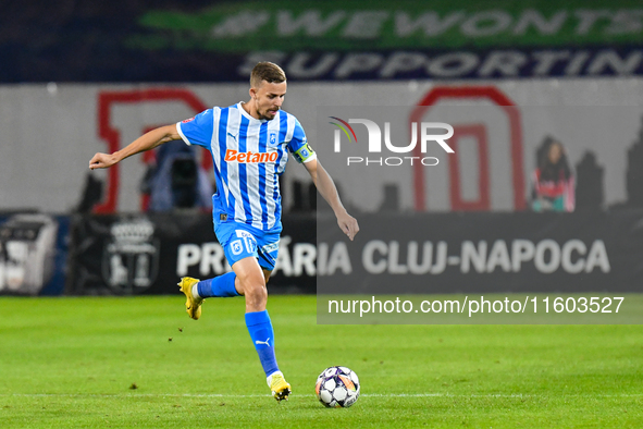 Nicusor Silviu Bancu plays during the match between Universitatea Cluj and Universitatea Craiova at Cluj Arena Stadium in Cluj, Romania, on...