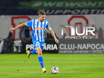 Nicusor Silviu Bancu plays during the match between Universitatea Cluj and Universitatea Craiova at Cluj Arena Stadium in Cluj, Romania, on...