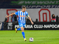 Nicusor Silviu Bancu plays during the match between Universitatea Cluj and Universitatea Craiova at Cluj Arena Stadium in Cluj, Romania, on...