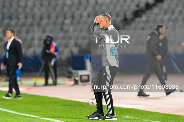 Ioan Ovidiu Sabau participates in the match between Universitatea Cluj and Universitatea Craiova at Cluj Arena Stadium in Cluj, Romania, on...