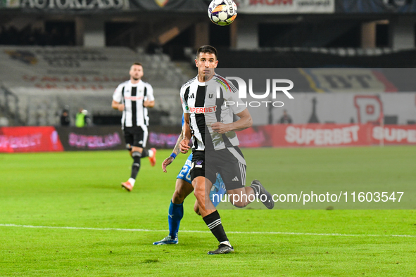 Lucas Gabriel Masoero is in action during the match between Universitatea Cluj and Universitatea Craiova at Cluj Arena Stadium in Cluj, Roma...