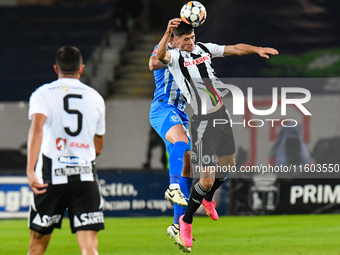 Vladislav Blanuta plays during the match between Universitatea Cluj and Universitatea Craiova at Cluj Arena Stadium in Cluj, Romania, on Sep...