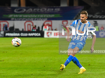 Nicusor Silviu Bancu plays during the match between Universitatea Cluj and Universitatea Craiova at Cluj Arena Stadium in Cluj, Romania, on...