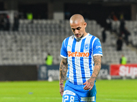 Ionut Alexandru Mitrita participates in the match between Universitatea Cluj and Universitatea Craiova at Cluj Arena Stadium in Cluj, Romani...