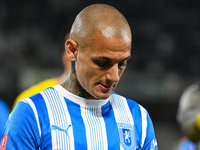 Ionut Alexandru Mitrita participates in the match between Universitatea Cluj and Universitatea Craiova at Cluj Arena Stadium in Cluj, Romani...