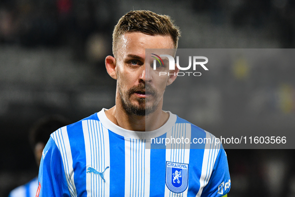 Nicusor Silviu Bancu participates in the match between Universitatea Cluj and Universitatea Craiova at Cluj Arena Stadium in Cluj, Romania,...