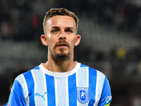 Nicusor Silviu Bancu participates in the match between Universitatea Cluj and Universitatea Craiova at Cluj Arena Stadium in Cluj, Romania,...