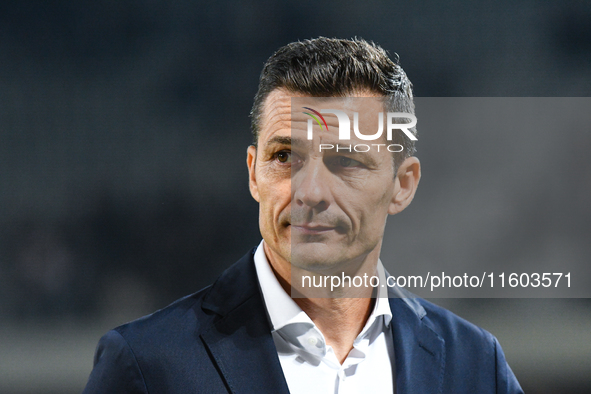 Constantin Galca participates in the match between Universitatea Cluj and Universitatea Craiova at Cluj Arena Stadium in Cluj, Romania, on S...