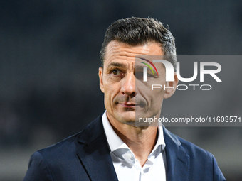 Constantin Galca participates in the match between Universitatea Cluj and Universitatea Craiova at Cluj Arena Stadium in Cluj, Romania, on S...