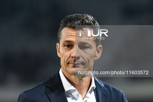 Constantin Galca participates in the match between Universitatea Cluj and Universitatea Craiova at Cluj Arena Stadium in Cluj, Romania, on S...