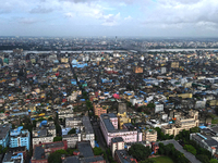 The aerial view of Kolkata, India, on September 21, 2024. (