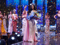 Rhea Singha is crowned Miss Universe India 2024 in Jaipur, Rajasthan, India, on September 22, 2024. (