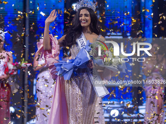 Rhea Singha is crowned Miss Universe India 2024 in Jaipur, Rajasthan, India, on September 22, 2024. (